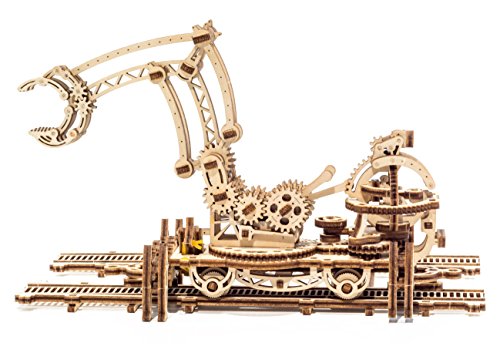 UGEARS 70032 Mechanischer Stadt-Reihen-Schienen-angebrachter Manipulator-mechanischer hölzerner Modell-Ausrüstungs-3D Puzzlespiel-Versammlung von UGEARS