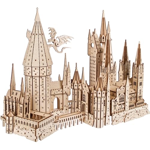 UGEARS Harry Potter Hogwarts Schloss Bausteine für Erwachsene - Harry Potter Holzpuzzle für Teenager - 3D-Puzzles für Erwachsene - Harry Potter Schloss Modell von UGEARS