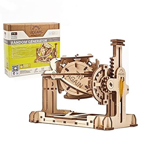 UGEARS STEM Lab 3D Puzzle - STEM Set - Modellbausatz aus Holz - Kreatives STEM Spielzeug mit App - Mechanischer Modell Holzbausatz - 3D Holzpuzzle für Erwachsene und Kinder 8+(Zufallsgenerator) von UGEARS