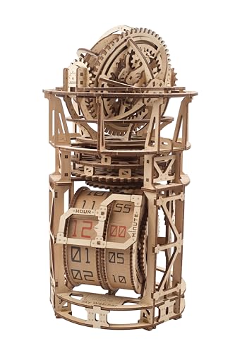 Ugears Sky Watcher Tourbillon Tischuhr - 3D Holzpuzzle Erwachsene Uhr Modellbausatz Erwachsene - Mechanische Sternwarte Bauset mit Tourbillon 3D Puzzle Holz Bausatz Geburtstagsgeschenk - 338 Teile Ugears Sky Watcher Tourbillon Tischuhr - 3D Holzpuzzle Erwachsene Uhr Modellbausatz Erwachsene - Mechanische Sternwarte Bauset mit Tourbillon 3D Puzzle Holz Bausatz Geburtstagsgeschenk - 338 Teile von UGEARS