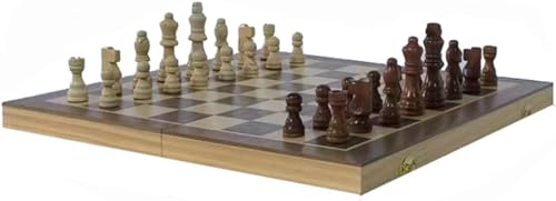 Internationales Schach, Holzschachspiel, Magnetisches Schachspiel, Klappbares Schachbrett mit Schachfiguren und Aufbewahrungsschlitz für Familienspiele, Geschenke, Schachgeschenke von UGKSBDVJK