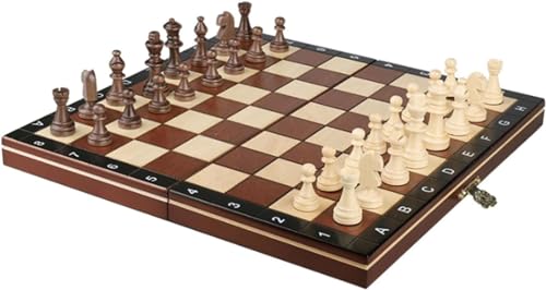Internationales Schach, magnetisches Schachspiel, zusammenklappbares Schachspiel, professionelle tragbare Reiseschachbrettspiele mit Schachfiguren und Aufbewahrungsfächern, Schachgeschenke von UGKSBDVJK