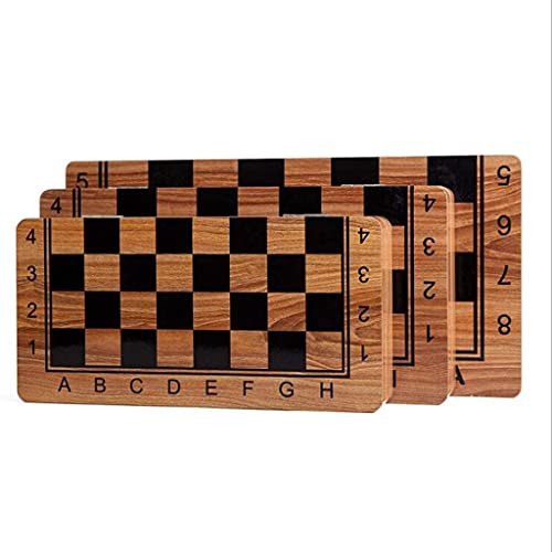 Lustiges Schach für die ganze Familie, zusammenklappbare Schachfiguren aus Holz, einzigartiges flaches Brettspiel, lustiges Spiel, Schachfiguren-Sammlung, tragbares Brett, Reisespiele, Kunsthandwerk von UGKSBDVJK