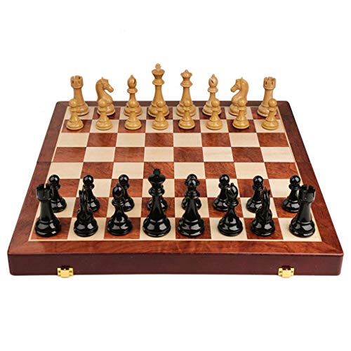 Schach Großes Spielbrett 52 cm 52 cm mit Innenaufbewahrung Geschenk Familienspiel Klappschachbrett Königshöhe 11 cm Schachspiel von UGKSBDVJK