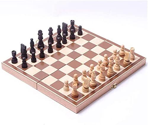 Schach-Klappbrett für die ganze Familie, Mini-Schachfiguren aus Holz, Sammlung tragbarer Brettspiele, Schachbrett, Eltern-Kind-Interaktion, Spielzeug, Kunsthandwerk von UGKSBDVJK