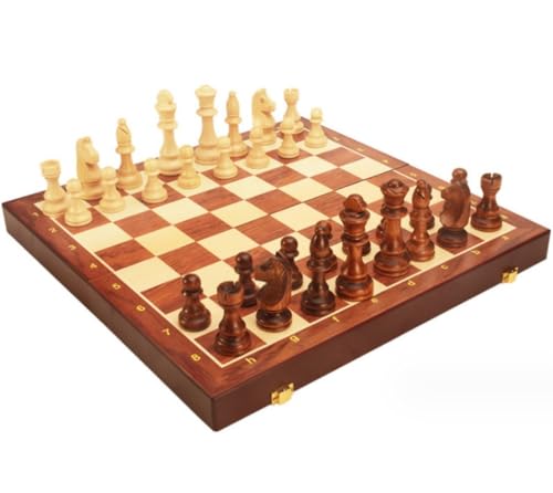 Schachbrett-Set Schachspiel Schachbrett Schach Massivholz-Set Holzklappbrett Schach Lernspiele Familienaktivitäten Schachspiel Schachspiel Schachbretter von UGKSBDVJK
