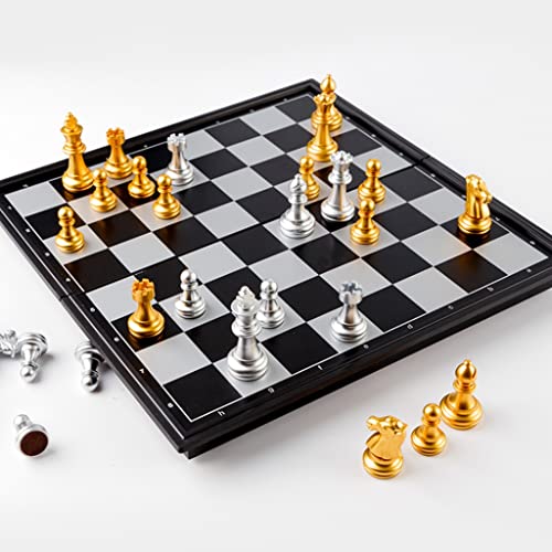 Schachspiel, Internationales magnetisches Schachspiel, Holzschachspiel mit klappbarem Schachbrett, Schach und Aufbewahrungsbox, Schachspiel aus Holz, Brettspiel, Schachspiel in voller Größe von UGKSBDVJK