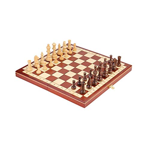 Schachspiel Holzschach mit Spielbrett-Innenausstattung zur Aufbewahrung mit Deluxe-Holzbrett und Aufbewahrung Das Beste von UGKSBDVJK