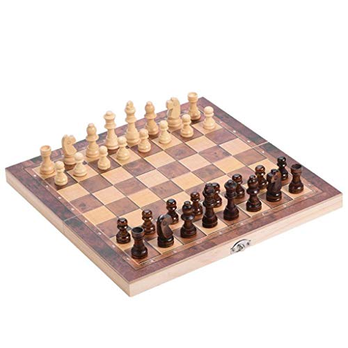 Schachspiel Internationales Schach Tragbares Schachbrett aus Holz Klappbrett Schachspiel Internationales Schachspiel für Partys Internationales Schach Schachspielbrett-Set von UGKSBDVJK