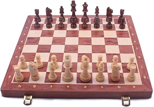 Schachspiel Klappbares großes Schachspiel Schachbrett 39 cm König Größe 8 cm internationales Schach von UGKSBDVJK
