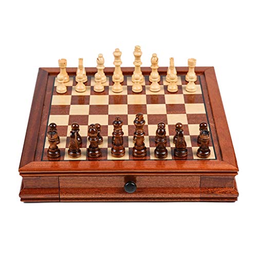 Schachspiel-Turnier aus Holz, einzigartige Schachbrett-Sets aus Holz, magnetische handgefertigte Reise-Schachfiguren für Erwachsene, Premium-Schachtisch-Set, Geschenke für Kinder und Jugendliche, 2 von UGKSBDVJK
