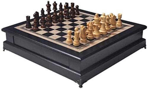 Set Internationales Schach aus Holz Praktischer Schachtisch kann auch als Dekoration für Indoor-Schach verwendet Werden von UGKSBDVJK