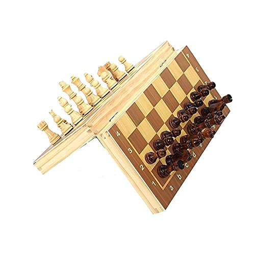 Tragbares Schach, Schachspiel, Schach, magnetisches Schachbrett-Set, faltbares tragbares Brett mit Aufbewahrung, Spielbrett für unterwegs, Spielzeug, Geschenk von UGKSBDVJK