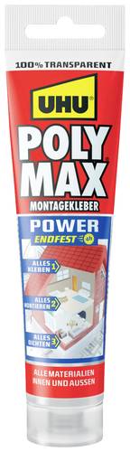 UHU Poly Max® Power Tansparent Klebe- und Dichtmasse Herstellerfarbe Transparent 47845 115g von UHU