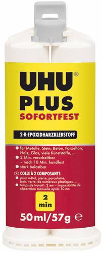 UHU Plus Sofortfest Zwei-Komponentenkleber 45675 50ml von UHU