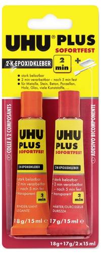 UHU Plus Sofortfest Zwei-Komponentenkleber 45705 35g von UHU