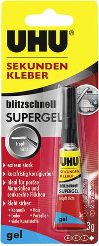 UHU blitzschnell Supergel Mehrzweckkleber 48790 3g von UHU