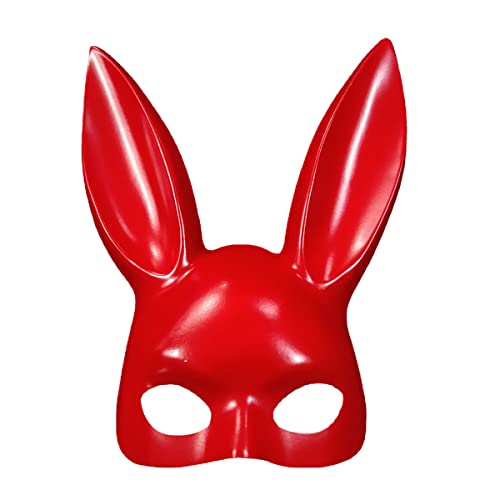 UICIOP Weihnachts-Party-Maske, Halloween-Party-Maske, niedliche Hasen-Maske, Bar, KTV-Party, Hasen-Maske (rot) von UICIOP