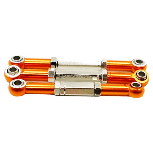 UIKEEYUIS 3 stücke 1/10 Aluminium Legierung Lenkung Link Stange Für 51805 51806 53625 53632 53633 Langlebig RC Auto zubehör Ersatz Teile, Orange von UIKEEYUIS