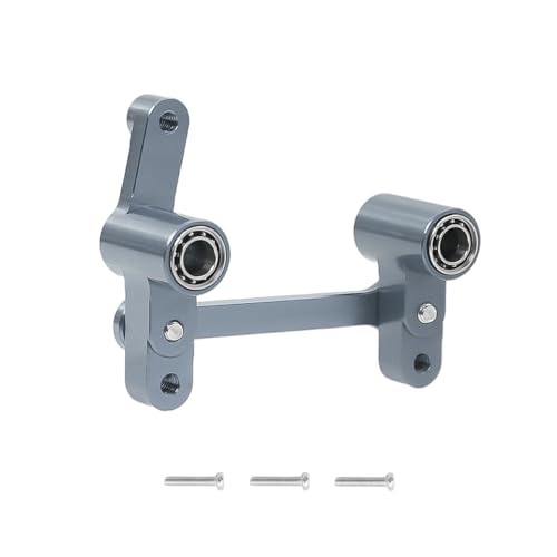 UIKEEYUIS 3 stücke Aluminium Legierung Lenkung Servo Saver Komplett Für 14210 14209 1/14 On Road Fahrzeuge Hohe Präzision RC Auto Zubehör, Titan von UIKEEYUIS