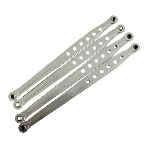 UIKEEYUIS 4 Paket/los Vorne Hinten Lenkung Link Rod Set Für AXIAL SCX10 Starken Schutz Lenkung Link Rod Set Für AXIAL SCX10, Silber von UIKEEYUIS