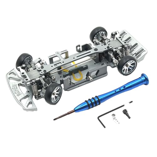 UIKEEYUIS Aluminiumlegierung Chassis montiert Rahmen für Wltoys 1/28 K969 RC Auto Teile Aluminiumlegierung RC montiert Chassis Rahmen RC, Titanfarbe von UIKEEYUIS