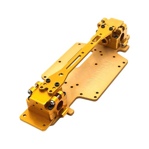 UIKEEYUIS Aluminiumlegierung Chassis montiert Rahmen kompatibel mit Wltoys 1/28 K969 Metall RC Auto Upgrade Zubehör RC Auto Metall, Gold von UIKEEYUIS