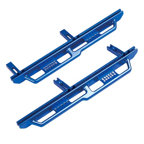 UIKEEYUIS Crawler Side Kollision Pedale Für 1/6 Aluminium Legierung Scx6 Crawler Slider Seite 2 stücke RC Auto Zubehör Ersatzteile, Blau von UIKEEYUIS