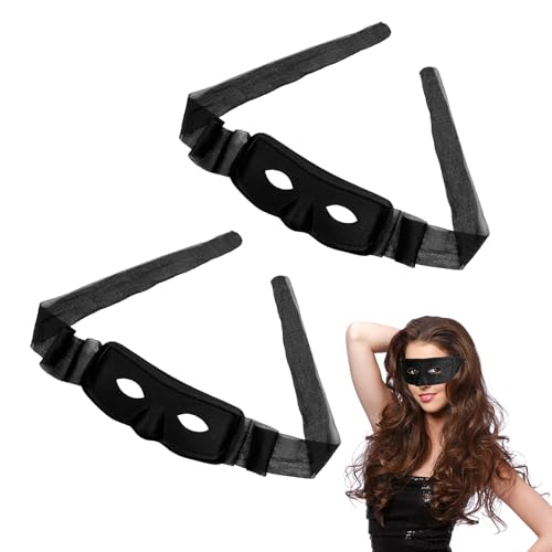 UILYNIU 2 Stück Panzerknacker Maske Venezianische Masken Maskerade Maske Venezianischen Cosplay Karneval Mottoparty Kostüm Maske für Herren und Damen Fasching Abendkleid Tanz Ball party von UILYNIU