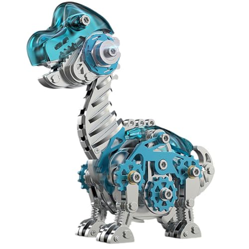 3D-Metallpuzzle für Erwachsene, Metallmodelle zum Bauen, Stahlmodelle, 3D-Metallmodellbausätze, Stahl Heimdekoration Kunsthandwerk Geschenke Spielzeug für Erwachsene (Brachiosaurus Blue) von UINOFER