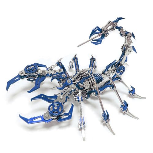 3D-Metallpuzzle für Erwachsene, Metallmodelle zum Bauen, Stahlmodelle, 3D-Metallmodellbausätze, Stahl Heimdekoration Kunsthandwerk Geschenke Spielzeug für Erwachsene (Scorpion Blue) von UINOFER