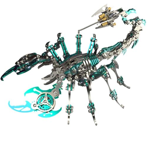 3D-Metallpuzzle für Erwachsene, Metallmodelle zum Bauen, Stahlmodelle, 3D-Metallmodellbausätze, Stahl Heimdekoration Kunsthandwerk Geschenke Spielzeug für Erwachsene (Scorpion Green) von UINOFER