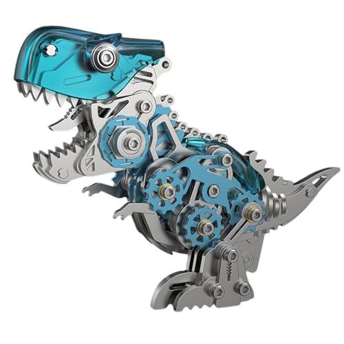 3D-Metallpuzzle für Erwachsene, Metallmodelle zum Bauen, Stahlmodelle, 3D-Metallmodellbausätze, Stahl Heimdekoration Kunsthandwerk Geschenke Spielzeug für Erwachsene (Tyrannosaurus rex Blue) von UINOFER