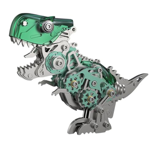 3D-Metallpuzzle für Erwachsene, Metallmodelle zum Bauen, Stahlmodelle, 3D-Metallmodellbausätze, Stahl Heimdekoration Kunsthandwerk Geschenke Spielzeug für Erwachsene (Tyrannosaurus rex Green) von UINOFER