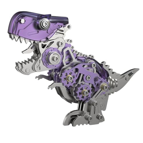 3D-Metallpuzzle für Erwachsene, Metallmodelle zum Bauen, Stahlmodelle, 3D-Metallmodellbausätze, Stahl Heimdekoration Kunsthandwerk Geschenke Spielzeug für Erwachsene (Tyrannosaurus rex Violet) von UINOFER