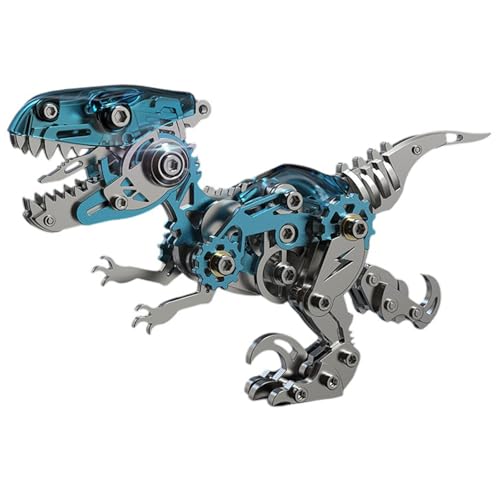 3D-Metallpuzzle für Erwachsene, Metallmodelle zum Bauen, Stahlmodelle, 3D-Metallmodellbausätze, Stahl Heimdekoration Kunsthandwerk Geschenke Spielzeug für Erwachsene (Velociraptor Blue) von UINOFER