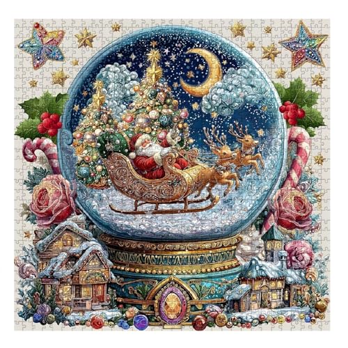 1008 Pieces Christmas Crystal Ball Jigsaw Puzzle, Winter Wooden Puzzles for Adults Family Game Nights Home Wall Decorations 1008 Pieces Christmas Crystal Ball Jigsaw Puzzle, Winter Wooden Puzzles for Adults Family Game Nights Home Wall Decorations von UIXENI