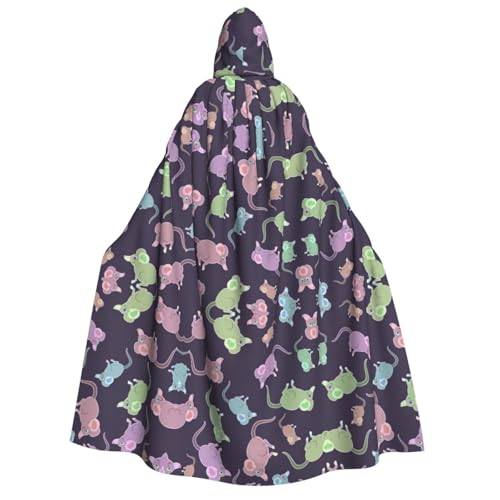 UJKAM Animals-Cute Mouse Adult Halloween Hooded Cloak Adult Party Decoration Cloak Halloween Cosplay Costume von UJKAM