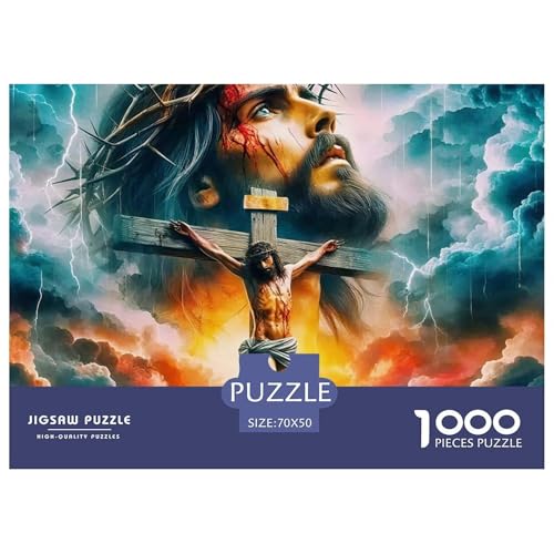 1000-teilige Jesus - Religion Geschicklichkeitsspiel Puzzles Für Erwachsen Herausforderung Spielzeug Premium Quality Stress Abbauen Für Erwachsene Und Kinder Ab 14 Jahren 70x50cm/1000pcs 1000-teilige Jesus - Religion Geschicklichkeitsspiel Puzzles Für Erwachsen Herausforderung Spielzeug Premium Quality Stress Abbauen Für Erwachsene Und Kinder Ab 14 Jahren 70x50cm/1000pcs von UJSDVNNJJ