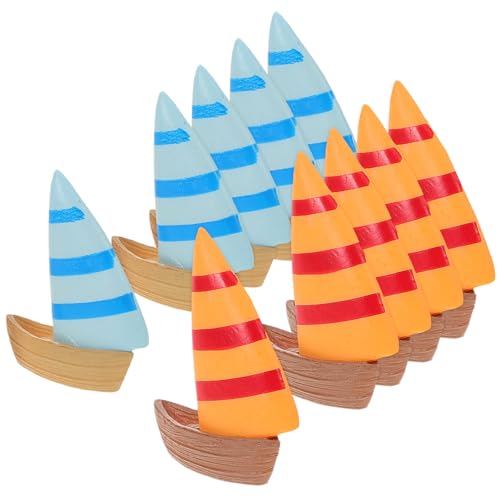 UKCOCO 10 Stück Miniatur-segelboot-Ornament, Bonsai-dekor aus Kunstharz Feengärten Und Selbstgemachte Miniaturlandschaften UKCOCO 10 Stück Miniatur-segelboot-Ornament, Bonsai-dekor aus Kunstharz Feengärten Und Selbstgemachte Miniaturlandschaften von UKCOCO