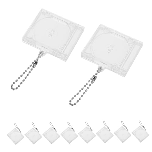 UKCOCO Kleiner Cd Halter Anhänger Transparente Kunststoff Dvd Kompakter Schlüsselanhänger mit Geschenkverpackung 10 Stück für Rucksack und Handtasche UKCOCO Kleiner Cd Halter Anhänger Transparente Kunststoff Dvd Kompakter Schlüsselanhänger mit Geschenkverpackung 10 Stück für Rucksack und Handtasche von UKCOCO