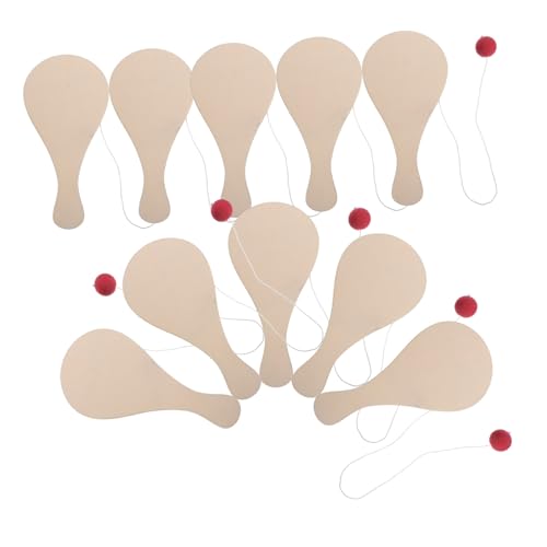 UKCOCO 10 Stück Teiliges Holz DIY Paddle Ball für Blanko Graffiti Schläger mit Ball Robustes Bastelspielzeug für Mädchen und Jungen für Kindergeburtstag und Partyspaß UKCOCO 10 Stück Teiliges Holz DIY Paddle Ball für Blanko Graffiti Schläger mit Ball Robustes Bastelspielzeug für Mädchen und Jungen für Kindergeburtstag und Partyspaß von UKCOCO