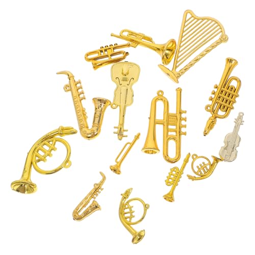 UKCOCO 14 Stück Teiliges Miniatur Musikinstrument Set aus Acryl Kleine Puppenhaus Instrumente Weihnachtsbaum Deko Anhänger DIY Bastelornamente für Party und Festlicher Baumschmuck UKCOCO 14 Stück Teiliges Miniatur Musikinstrument Set aus Acryl Kleine Puppenhaus Instrumente Weihnachtsbaum Deko Anhänger DIY Bastelornamente für Party und Festlicher Baumschmuck von UKCOCO