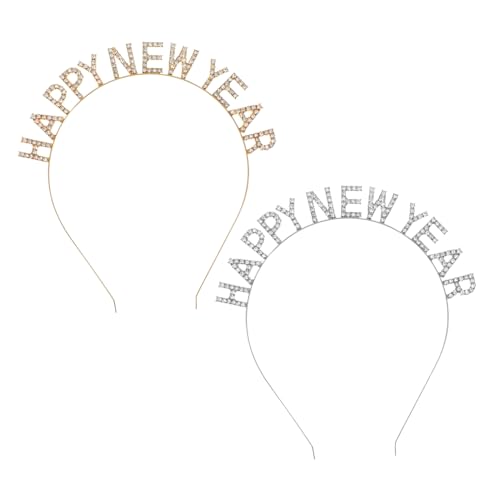 UKCOCO 2 STÜCK Teiliges Happy Year Haarreif mit Buchstaben und Funkelnden Strasssteinen Leichtes Silvesterlicher Haarschmuck für Neujahrsfeier und Festliche Frühlingspartys UKCOCO 2 STÜCK Teiliges Happy Year Haarreif mit Buchstaben und Funkelnden Strasssteinen Leichtes Silvesterlicher Haarschmuck für Neujahrsfeier und Festliche Frühlingspartys von UKCOCO