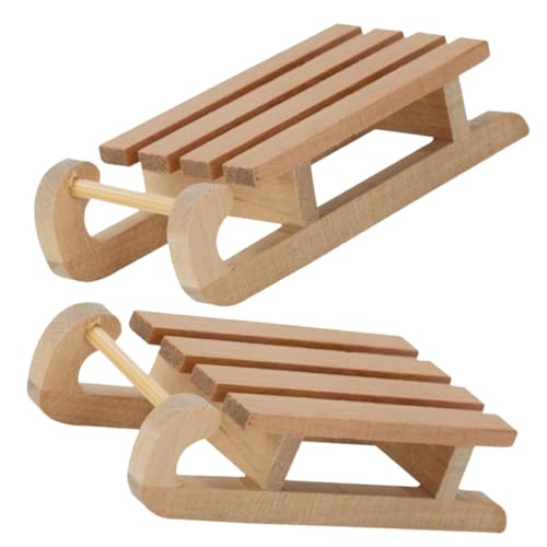 UKCOCO 2 Stück Mini Holzschlitten für Puppenhaus Weihnachtsdeko DIY Bemalbar Glatte Oberfläche Kreative Miniatur Zubehör für Xmas Bastelset und Puppenhaus Landschaft UKCOCO 2 Stück Mini Holzschlitten für Puppenhaus Weihnachtsdeko DIY Bemalbar Glatte Oberfläche Kreative Miniatur Zubehör für Xmas Bastelset und Puppenhaus Landschaft von UKCOCO