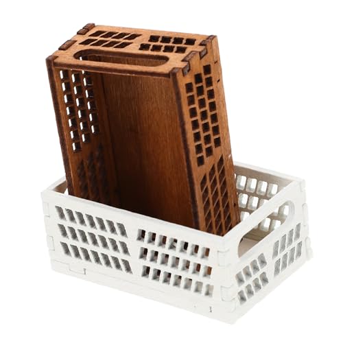 UKCOCO 2 Stück Miniatur Holzrahmen Aufbewahrungskorb Leichtes Puppenhaus Deko Accessoire Realistisches Design mit Abgerundeten Kanten für Kreative Spielszenen und Modellbau UKCOCO 2 Stück Miniatur Holzrahmen Aufbewahrungskorb Leichtes Puppenhaus Deko Accessoire Realistisches Design mit Abgerundeten Kanten für Kreative Spielszenen und Modellbau von UKCOCO