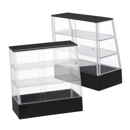 UKCOCO 2 Stück Miniatur Puppenhaus Möbel Stabiles Kunststoff Mini Kuchen Vitrine in Schwarz Dekoratives Küchenzubehör für Realistische Puppenhaus Einrichtung Langlebig und Farbintensiv UKCOCO 2 Stück Miniatur Puppenhaus Möbel Stabiles Kunststoff Mini Kuchen Vitrine in Schwarz Dekoratives Küchenzubehör für Realistische Puppenhaus Einrichtung Langlebig und Farbintensiv von UKCOCO