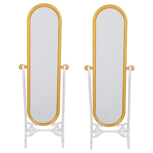 UKCOCO 2 Stück Miniatur Puppenhaus Spiegel Kompakte Drehbare Ankleidespiegel Langlebige Dekoration für Puppenhäuser und Kinderspiele Vielseitig Einsetzbar als Wohn und Zufällige Farbe UKCOCO 2 Stück Miniatur Puppenhaus Spiegel Kompakte Drehbare Ankleidespiegel Langlebige Dekoration für Puppenhäuser und Kinderspiele Vielseitig Einsetzbar als Wohn und Zufällige Farbe von UKCOCO