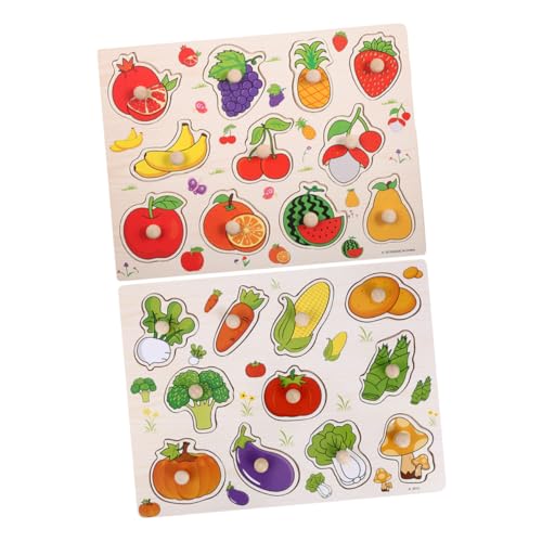 UKCOCO 2 Stück Montessori Holz Steckpuzzle Teilig Gemüse Obst Lernspielzeug für Pädagogisches Holzpuzzle mit Bunten Formen zur Feinmotorik Problemlösung Lebensmittelerkennung UKCOCO 2 Stück Montessori Holz Steckpuzzle Teilig Gemüse Obst Lernspielzeug für Pädagogisches Holzpuzzle mit Bunten Formen zur Feinmotorik Problemlösung Lebensmittelerkennung von UKCOCO