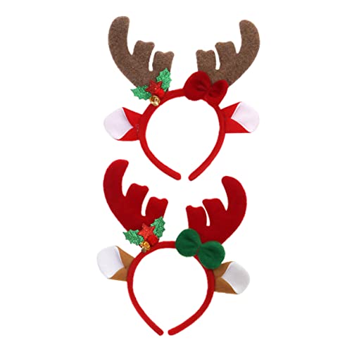 UKCOCO 2 Stück Teiliges Weihnachts Haarreif mit Kuscheligen Rentiergeweihen Leichter Bequemer Festtagskopfschmuck für Party Cosplay Fotografie und Winterliche Anlässe UKCOCO 2 Stück Teiliges Weihnachts Haarreif mit Kuscheligen Rentiergeweihen Leichter Bequemer Festtagskopfschmuck für Party Cosplay Fotografie und Winterliche Anlässe von UKCOCO